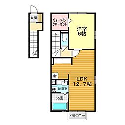 ユーパディー 1LDKの間取図画像
