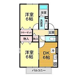 JUNHOUSE2B 1LDKの間取図画像