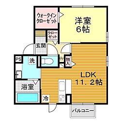 ランテラ 1LDKの間取図画像