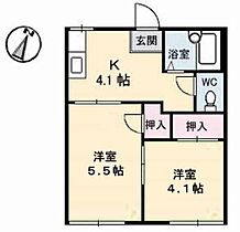 山口県山口市小郡新町4丁目12-1（賃貸アパート2K・1階・30.48㎡） その2