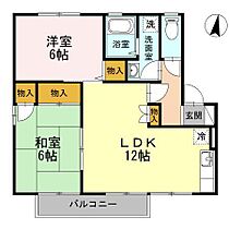 山口県山口市大内御堀1丁目10番1号（賃貸アパート2LDK・2階・55.30㎡） その2