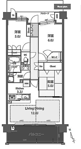 間取り ルネサンス八王子テラス 8階/-
