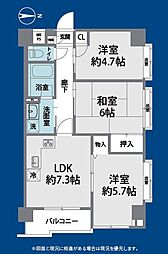 キャニオンコープ石神井公園 3DKの間取図画像