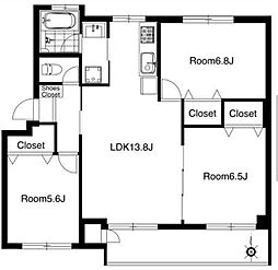 産業住宅協会三鷹第8 3LDKの間取図画像