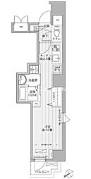 トモヤレジデンス蔵前 5階1Kの間取り