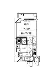 S-RESIDENCE月島 5階1Kの間取り