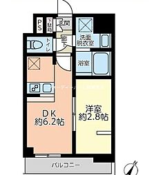 ドゥーエ浅草橋2 1DKの間取図画像