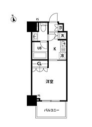 セントラル銀座 1Kの間取図画像