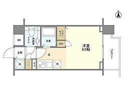 エクセリア九段 ワンルームの間取図画像