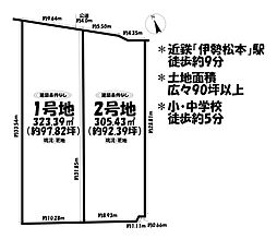 売土地 四日市市松本六丁目　全2区画　2号地