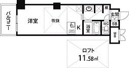 MAYAHAUS ワンルームの間取図画像