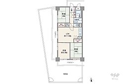 綾瀬グランドハイツ 3LDKの間取図画像