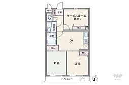 グレンモア西新井 2SDKの間取図画像