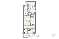 リレント町屋 2DKの間取図画像