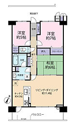 ベルスクエア松戸 3LDKの間取り