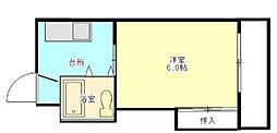 メゾン・エクレール 3階1Kの間取り