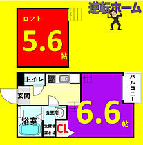 Creo栄生弐番館 205 ｜ 愛知県名古屋市西区栄生2丁目18-13--1（賃貸アパート1K・2階・22.71㎡） その2