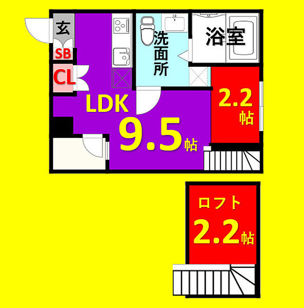 REX新栄 ｜愛知県名古屋市中区新栄3丁目(賃貸アパート1SLDK・2階・26.23㎡)の写真 その2