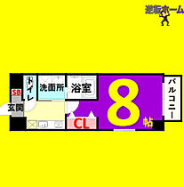 ベクヴェーム・ラウム 30B ｜ 愛知県名古屋市熱田区野立町1丁目6（賃貸マンション1K・3階・24.77㎡） その2