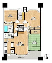 レクセルマンション西川口第3 3LDKの間取図画像