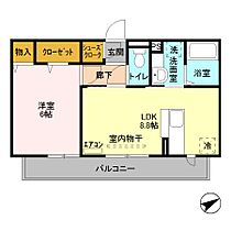 プランドール  ｜ 千葉県松戸市北松戸1丁目（賃貸アパート1LDK・3階・37.56㎡） その2