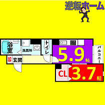 ラコルタ　ブローン 103号室 ｜ 愛知県名古屋市中村区那古野1丁目40-6（賃貸マンション1DK・1階・29.77㎡） その2