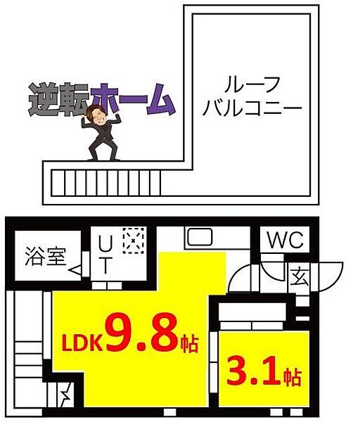 GRANDTIC名駅南 201｜愛知県名古屋市中川区柳堀町(賃貸アパート1LDK・2階・30.16㎡)の写真 その2