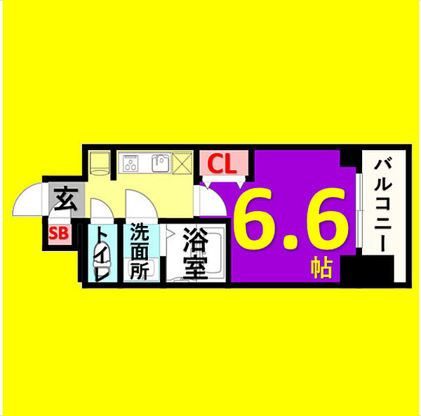 シーズンフラッツ千種 ｜愛知県名古屋市千種区千種2丁目(賃貸マンション1K・8階・24.03㎡)の写真 その2