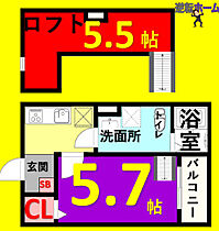 Pastoso　K(パストーソケー) 102 ｜ 愛知県名古屋市中村区北畑町3丁目54-1（賃貸アパート1K・1階・21.77㎡） その2