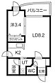 クラージュ行啓14階4.6万円