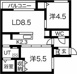 間取図画像 2LDK