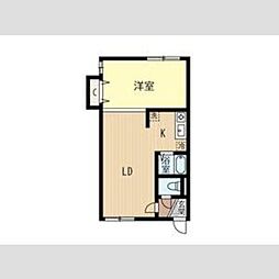 コンフォール札幌 1LDKの間取図画像