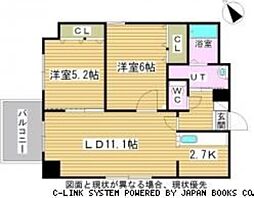 グレイスコート菊水 2LDKの間取図画像