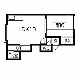 シティコート89 1LDKの間取図画像