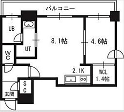 S-FORT豊平三条 1LDKの間取図画像