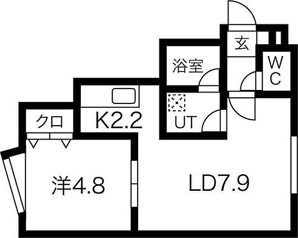 北海道札幌市豊平区平岸一条8丁目(賃貸マンション1LDK・4階・33.07㎡)の写真 その2