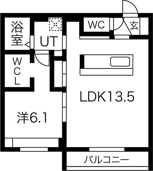 北海道札幌市豊平区中の島一条6丁目(賃貸マンション1LDK・1階・44.20㎡)の写真 その2
