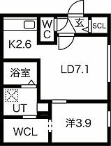 ArrowsVII(アローズセブン)  ｜ 北海道札幌市豊平区月寒東一条2丁目（賃貸マンション1LDK・1階・34.83㎡） その2