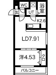 STRAHL(シュトラール) 3階1LDKの間取り