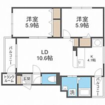 アヴァンセ旭ヶ丘  ｜ 北海道札幌市中央区南八条西18丁目（賃貸マンション2LDK・1階・56.23㎡） その2