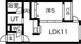 モルティーニ南郷  ｜ 北海道札幌市白石区本郷通7丁目北（賃貸マンション1LDK・1階・37.44㎡） その2