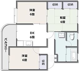 森住マンション 3DKの間取図画像