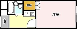 ライラックマンション 1Kの間取図画像