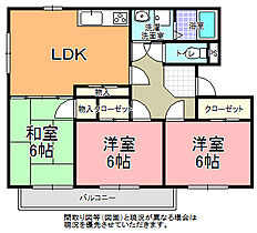 ベルフラワー 204 ｜ 茨城県水戸市平須町1828-1047（賃貸マンション3LDK・2階・65.00㎡） その2