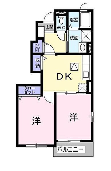 フロマージュ　A棟 101｜宮崎県宮崎市佐土原町下田島(賃貸アパート2DK・1階・45.65㎡)の写真 その2