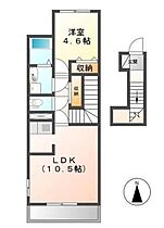 エミールシャラン・II 203 ｜ 宮崎県宮崎市大字田吉（賃貸アパート1LDK・2階・42.84㎡） その2