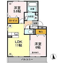 ウエストヴィレッジII　B棟 207 ｜ 宮崎県宮崎市新栄町（賃貸アパート2LDK・2階・52.54㎡） その2