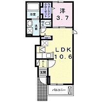 アパートメント高洲536　II 103 ｜ 宮崎県宮崎市高洲町（賃貸アパート1LDK・1階・37.57㎡） その2