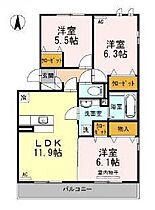 ラヴィーダ　B棟 301 ｜ 宮崎県宮崎市稗原町（賃貸アパート3LDK・3階・67.54㎡） その2