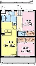 シャルテハイム3 2LDKの間取図画像